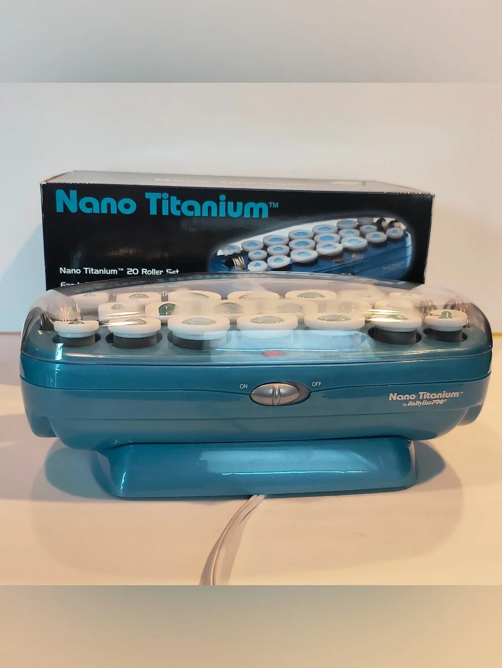 BaByliss Pro Nano Titanium 20 Roller Set - Blue & White